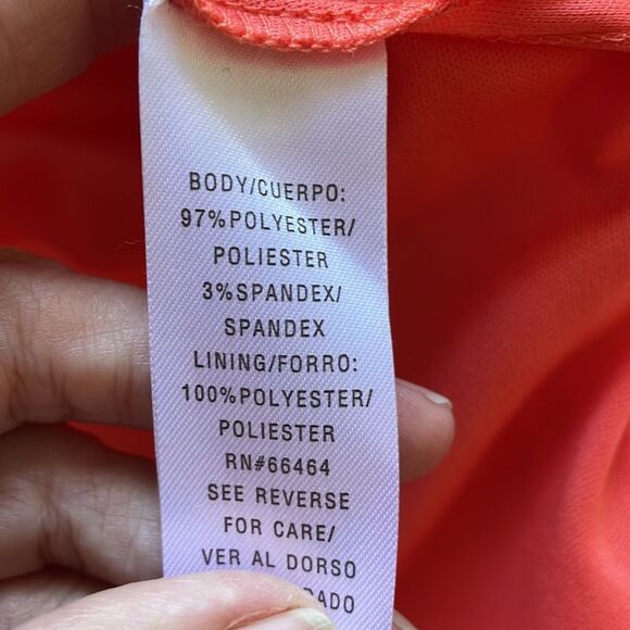 STUDIO 1 New York Dress Orange Coral White Paisley Design A Line Womens 12 - Picture 10 of 14